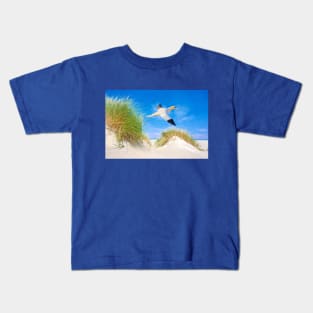 Northen Gannet Bird at the Beach Kids T-Shirt